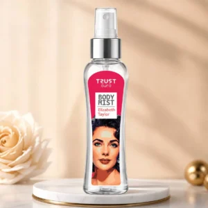 بادی میست زنانه TRUST aura مدل Elizabeth Taylor رایحه گلی، مرکباتی و مشکی