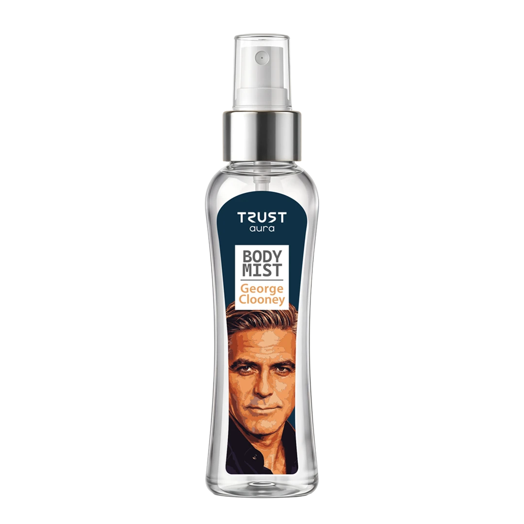 بادی میست مردانه TRUST aura مدل George Clooney رایحه ادویهای، آروماتیک و مرکباتی