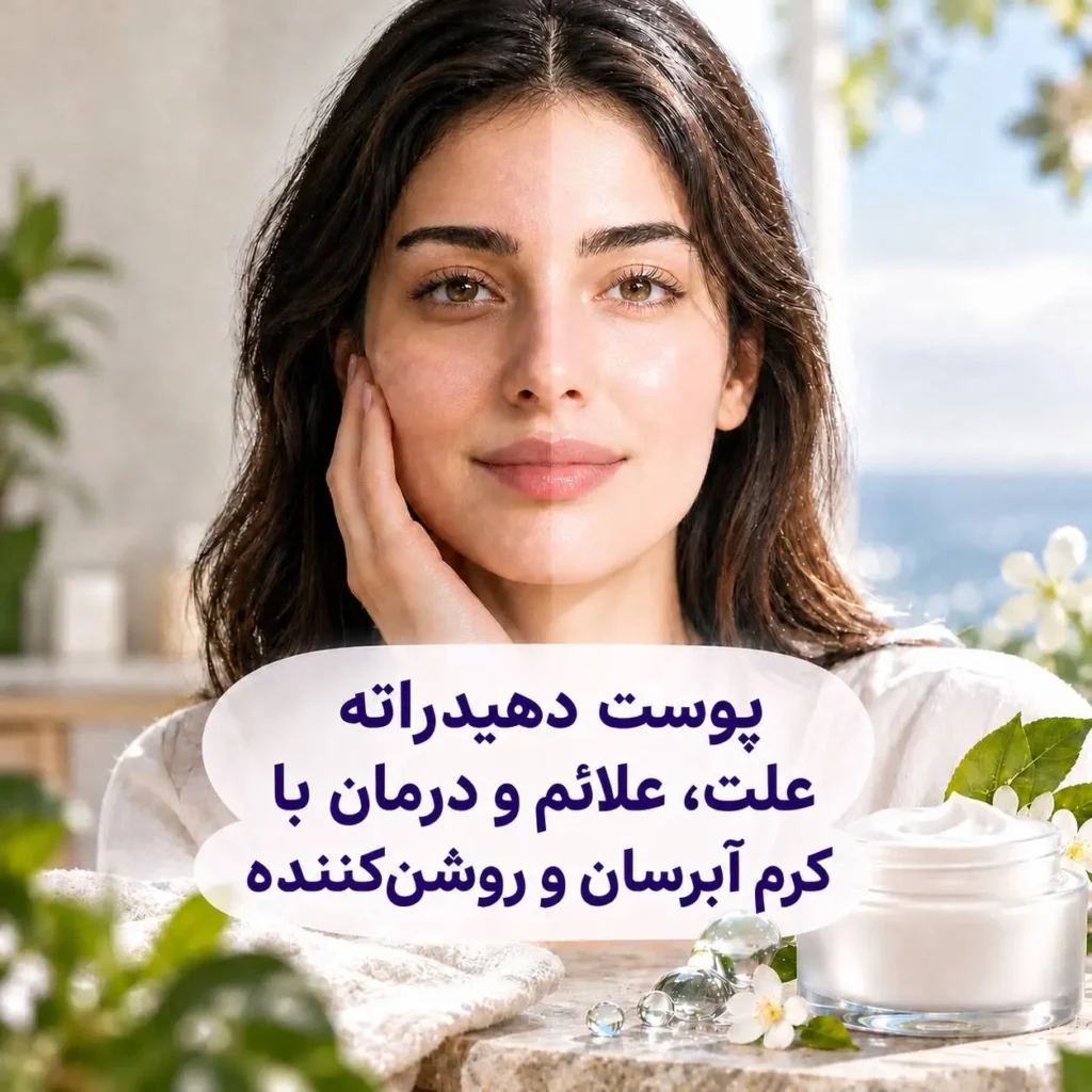 پوست دهیدراته علت، علائم و درمان با کرم آبرسان و روشن‌کننده